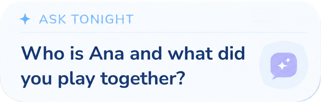 Hunny Ask Tonight conversation prompt.