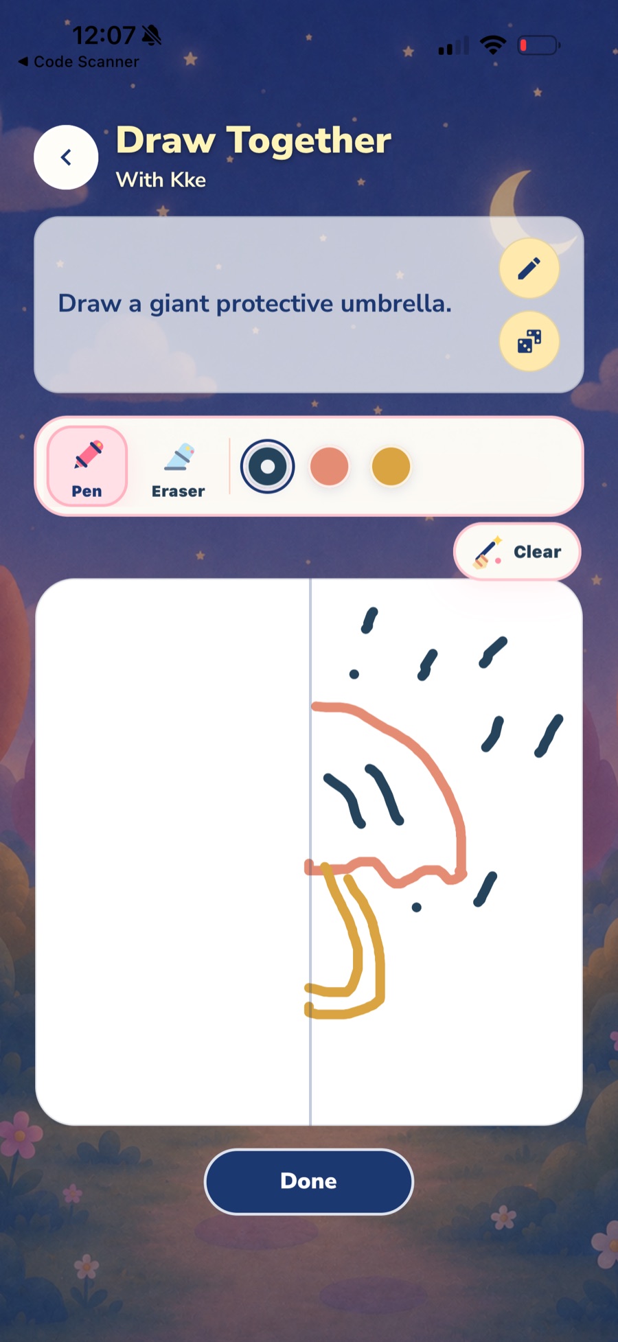 Hunny Draw Together game screen.
